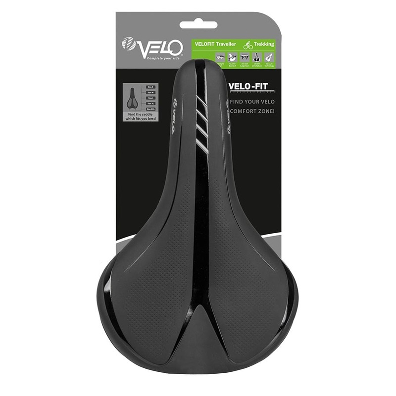 Velo Fit Traveller Saddle 260 x 191mm 428g Black