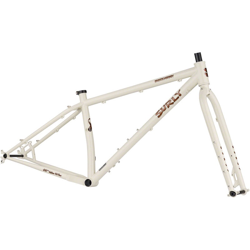Surly Karate Monkey Frameset - 27.5" Steel Snow Mold White Large