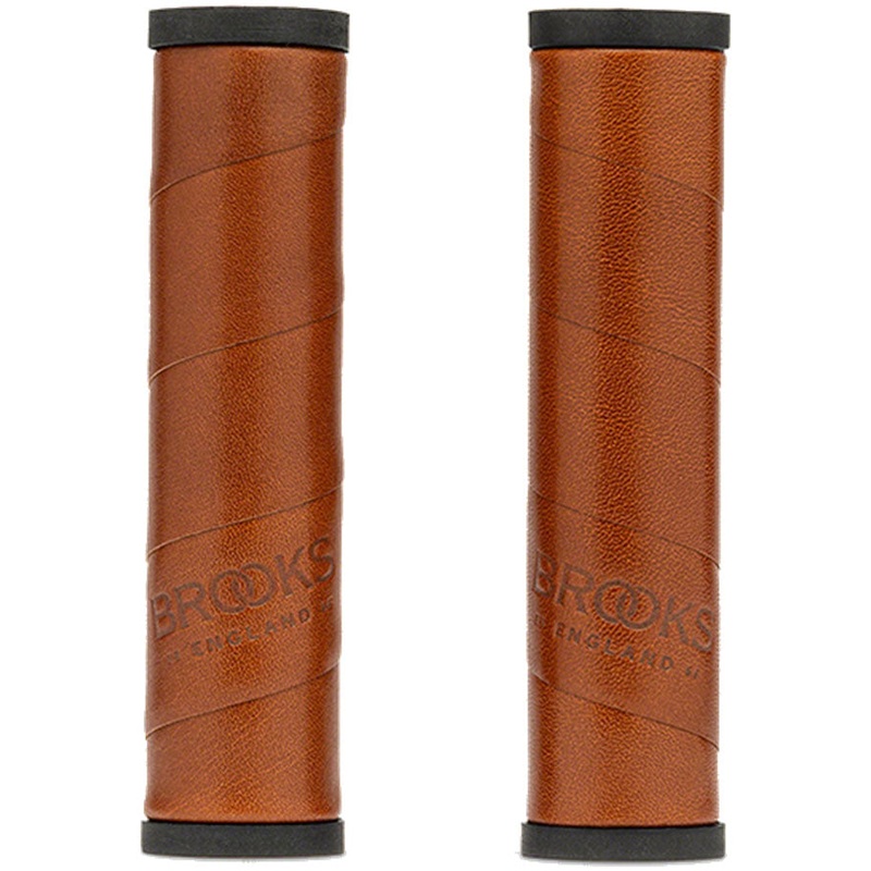 Brooks Willow Leather Grips - Honey 130/130mm