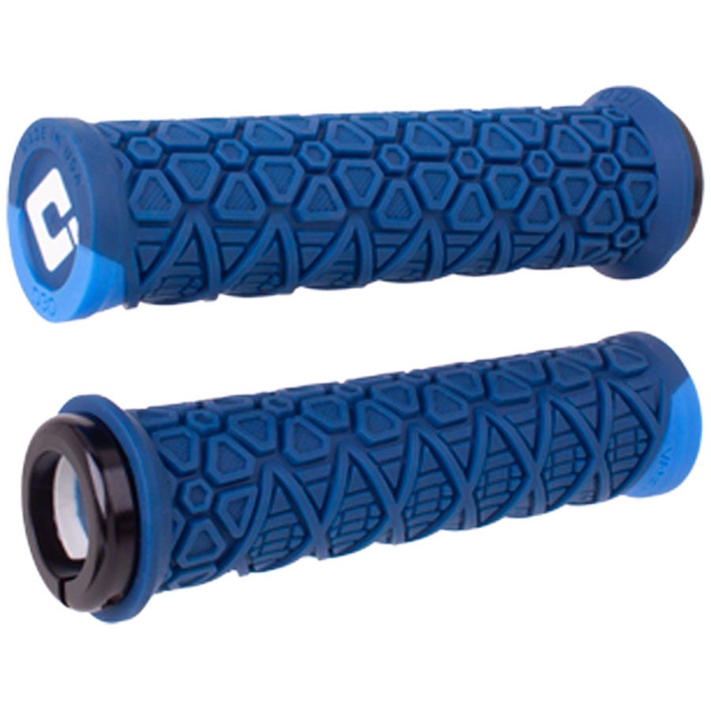 ODI Vanquish Grips - Navy Blue/Blue Lock-On