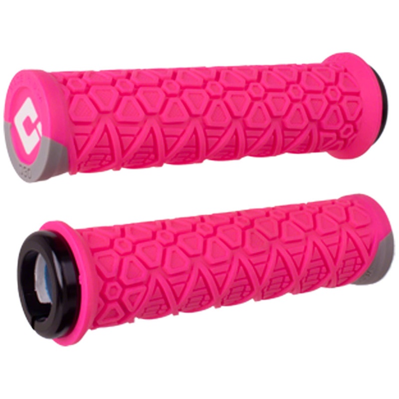 ODI Vanquish Grips - Pink/Gray Lock-On