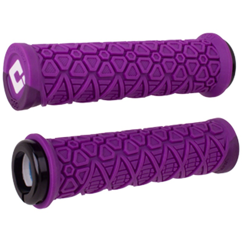 ODI Vanquish Grips - Purple/Metallic Purple Lock-On