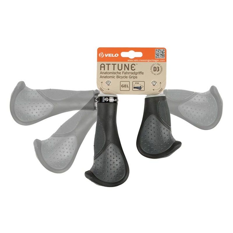 Velo Attune D3 S Grips 140mm/92mm Black/Grey