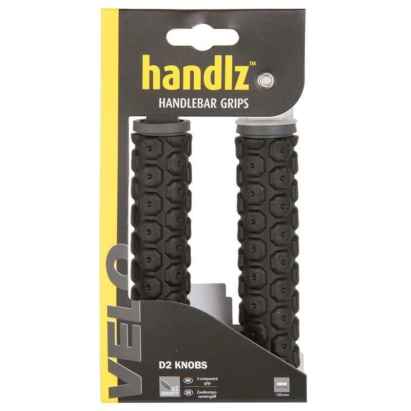 Velo Handlz D2 Knobby Grips 130mm Black/Grey