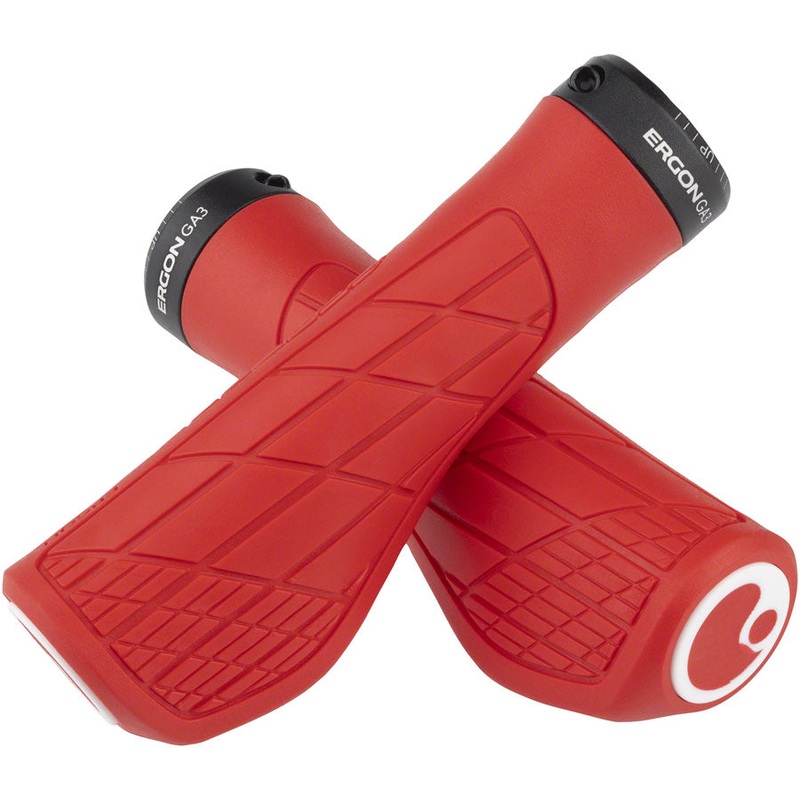 Ergon GA3 Grips - Risky Red Lock-On Large