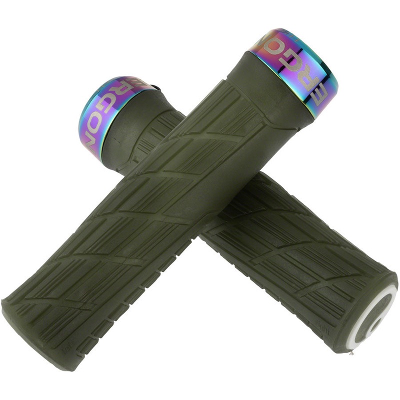 Ergon GE1 Evo Factory Grips - Frozen Moss/Oil Slick Lock-On