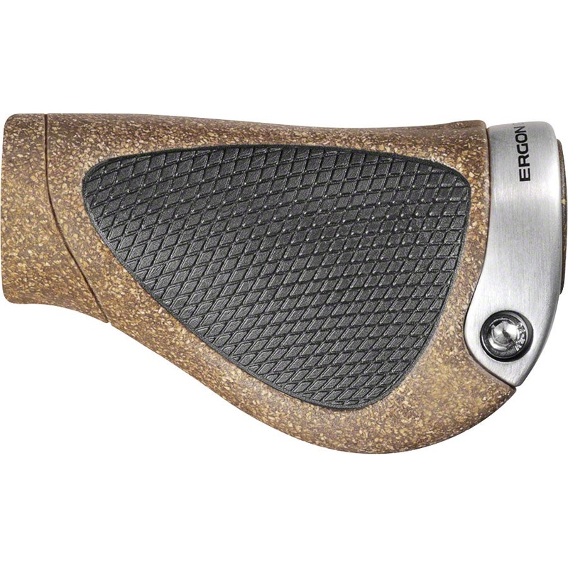 Ergon GP1 BioKork Grips - Lock-On Twistshift Large Black/Tan