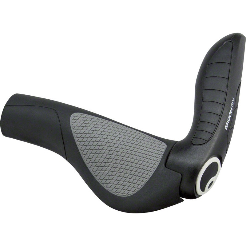 Ergon GP4 Grips - Black/Gray Lock-On Large