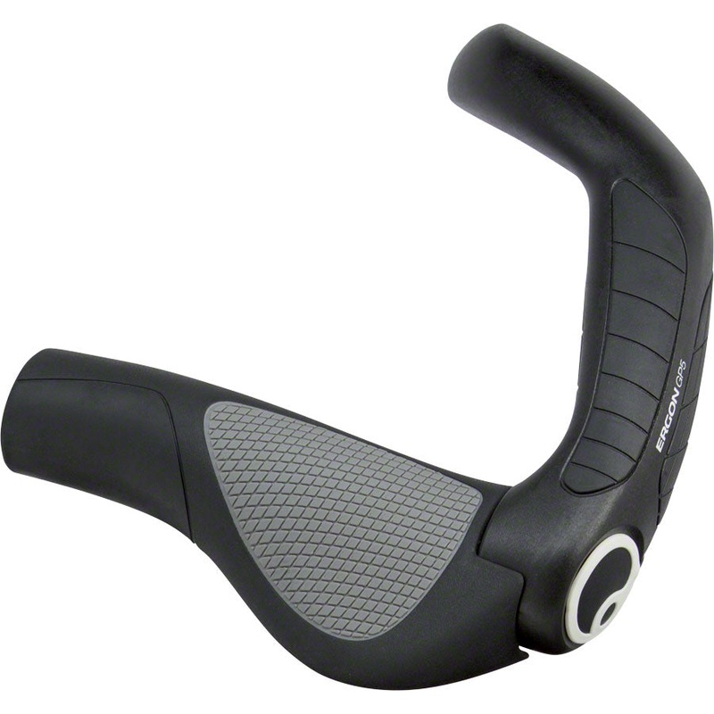 Ergon GP5 Grips - Black/Gray Lock-On Small