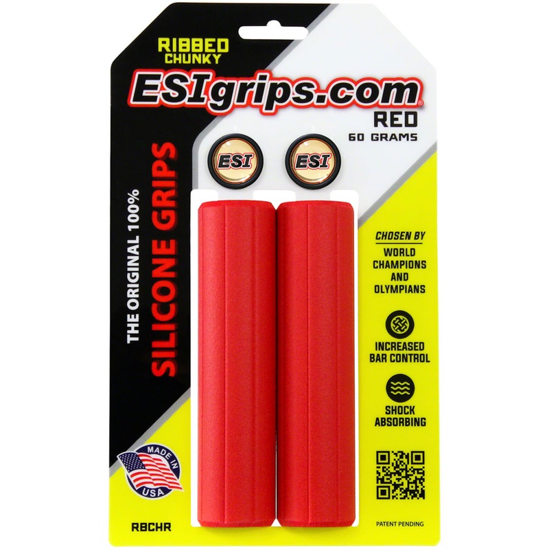 ESI Ribbed Chunky Grips - Red