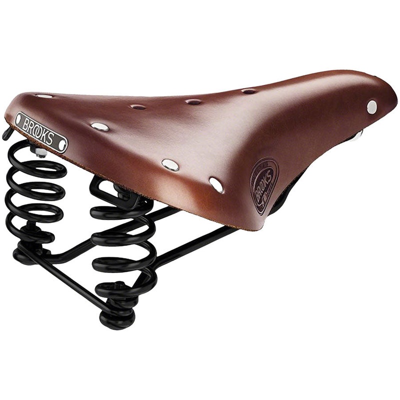 Brooks Flyer Saddle - Steel Antique Brown Short