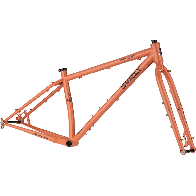 Surly Karate Monkey Frameset - 27.5" Steel Peach Salmon Sundae X-Large