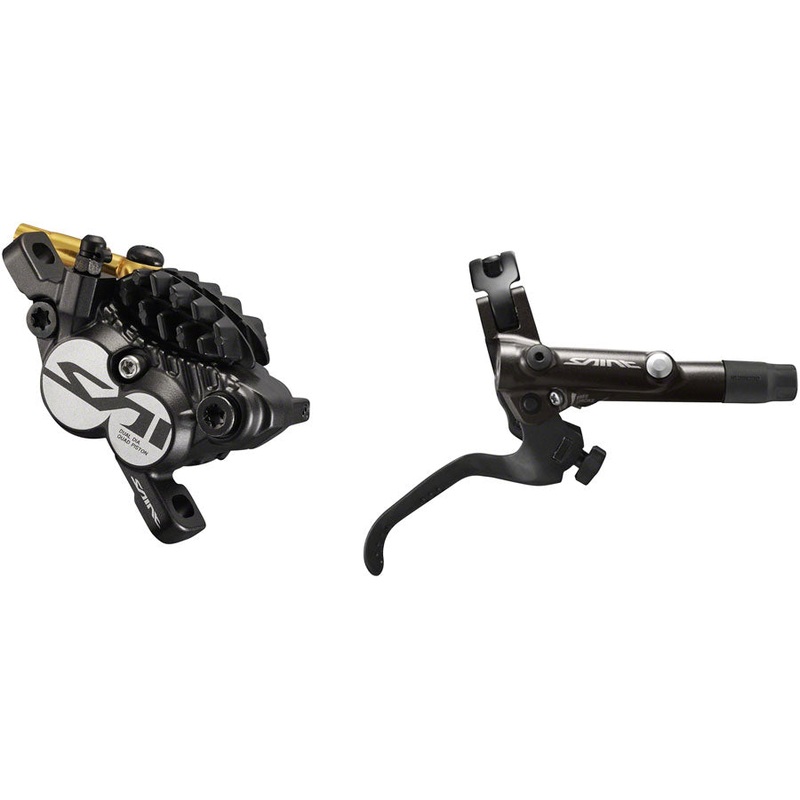 Shimano Saint BL-M820-B/BR-M820 Disc Brake Lever - Rear Hydraulic Post Mount Finned Metal Pads BLK