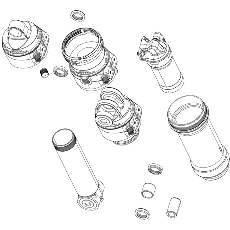 Rockshox Spare - Rear Shock Spare Parts Damper Body/ifp - Monarch Rt3/rl/rt/r222x66