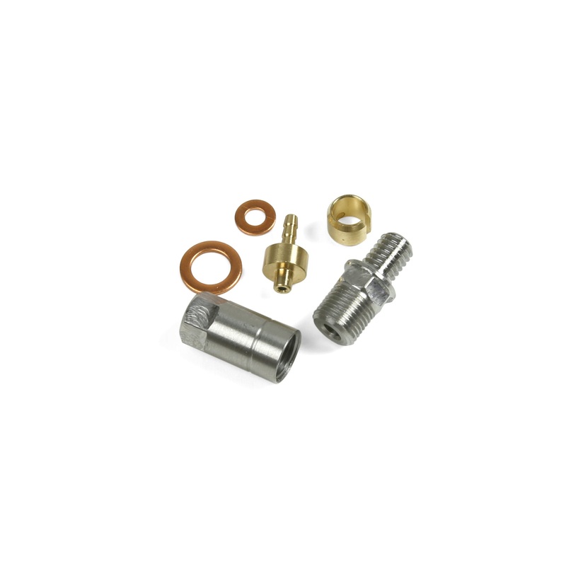 Straight Connector Complete 5Mm Black Braided