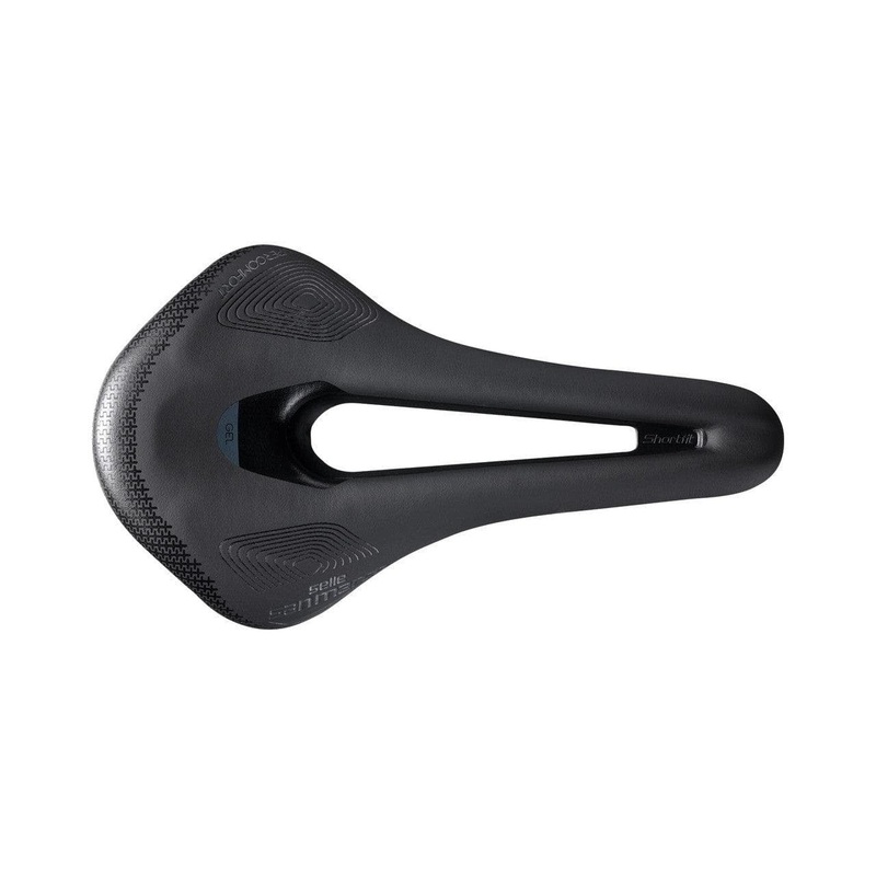 Selle San Marco Shortfit 2.0 Supercomfort Racing Saddle: Black/Black S3