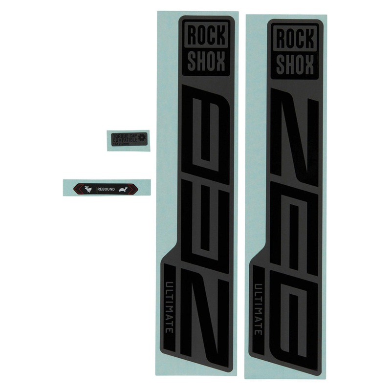 Rockshox Fork Decal Kit - Zeb Ultimate 27/29 (2021): Gloss Black/Matte Grey